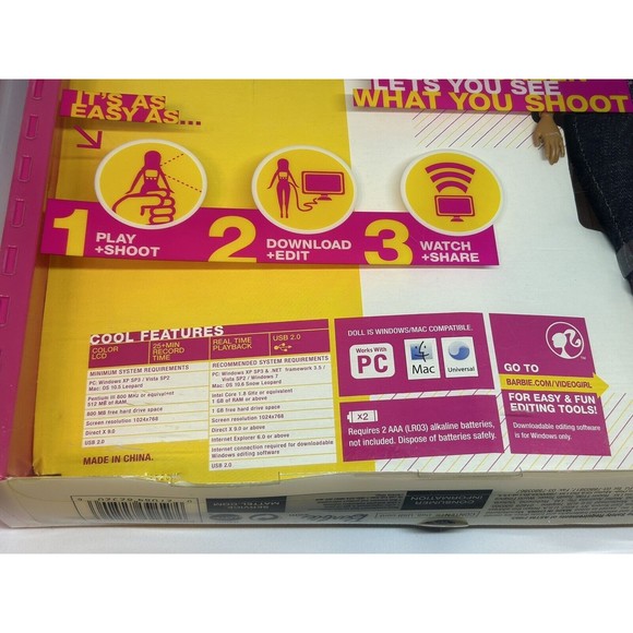 Barbie Video Girl Real Working Camera Color LCD Screen, Playback 1st generation - Picture 14 of 16